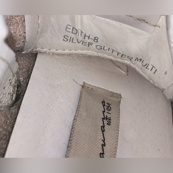 Vintage Havana Edith hi top silver glitter sneakers women’s shoes size 8 - Picture 9 of 13